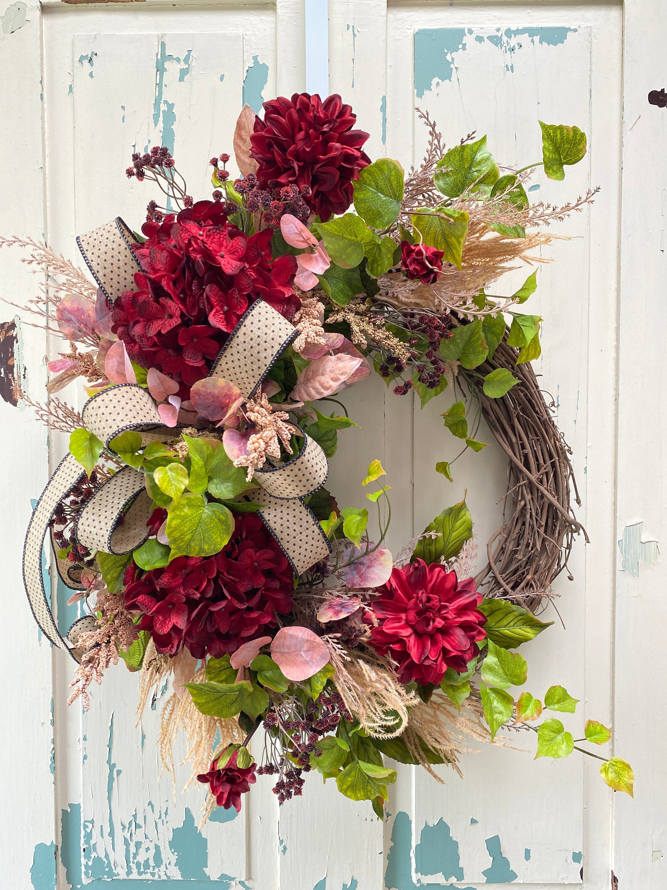 Wreaths | Fall Hydrangea Wreath | store Front Door Wreaths | Wreath for Front Door