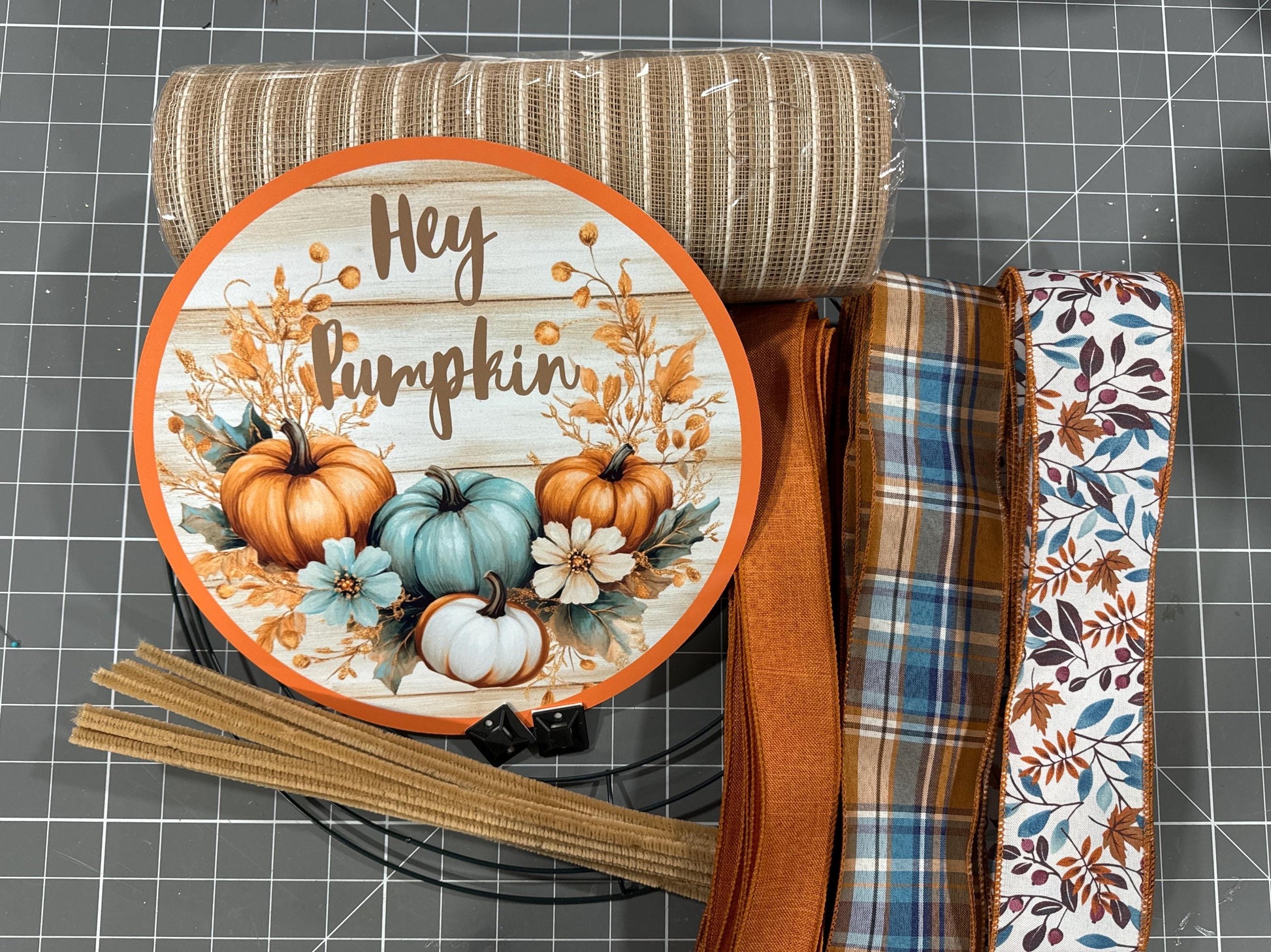 DIY Fall Pumpkin Patch Wreath Kit