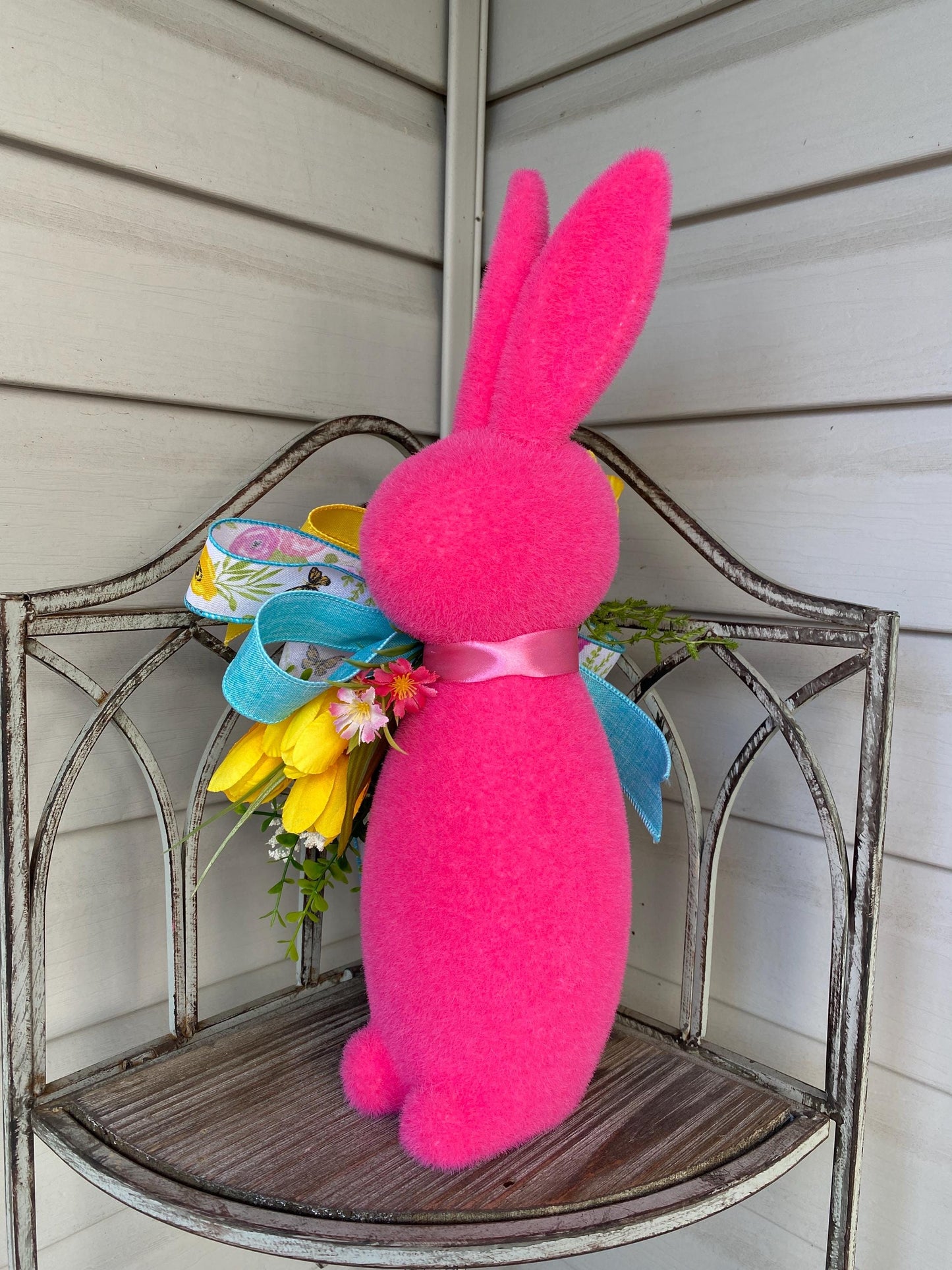 Yellow Bunny Rabbit Spring Flower Arrangement