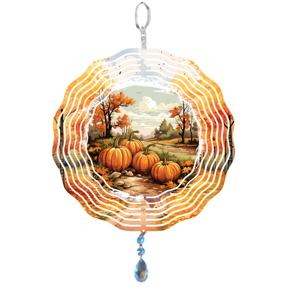 Fall Wind Spinner with Pumpkins