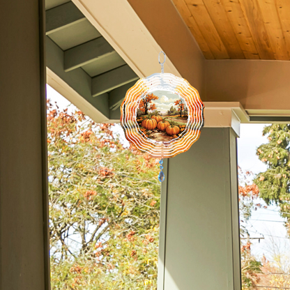 Fall Wind Spinner with Pumpkins